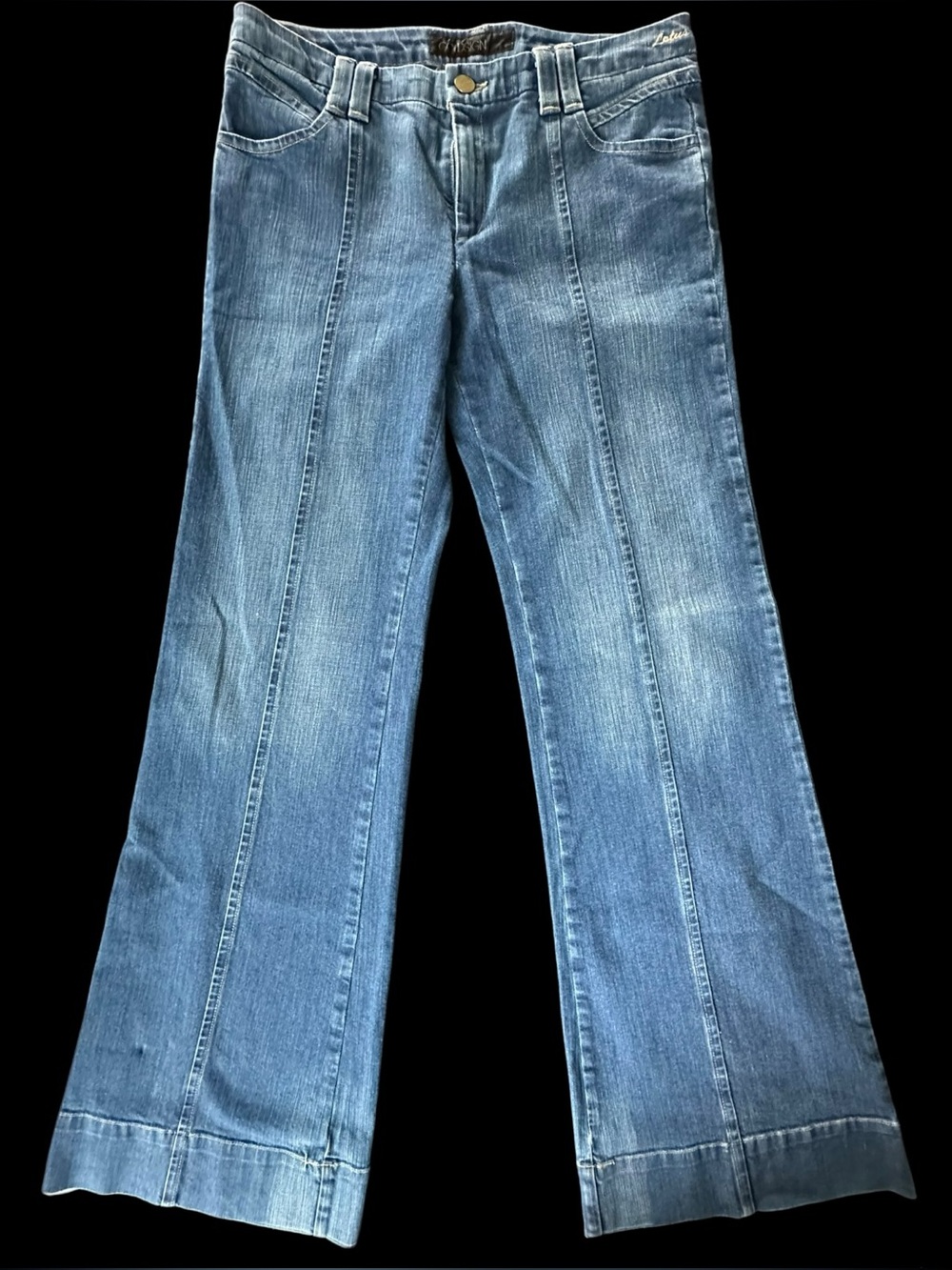 GOLDSIGN Women’s Designer Wide Leg Gentle Flare Jeans. Sz32 Worn x2
